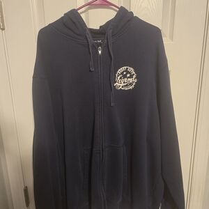 Navy Blue Zip Up Sweater